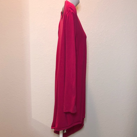 Susan Graver - Red, Asymmetrical Sweater - Picture 4 of 6